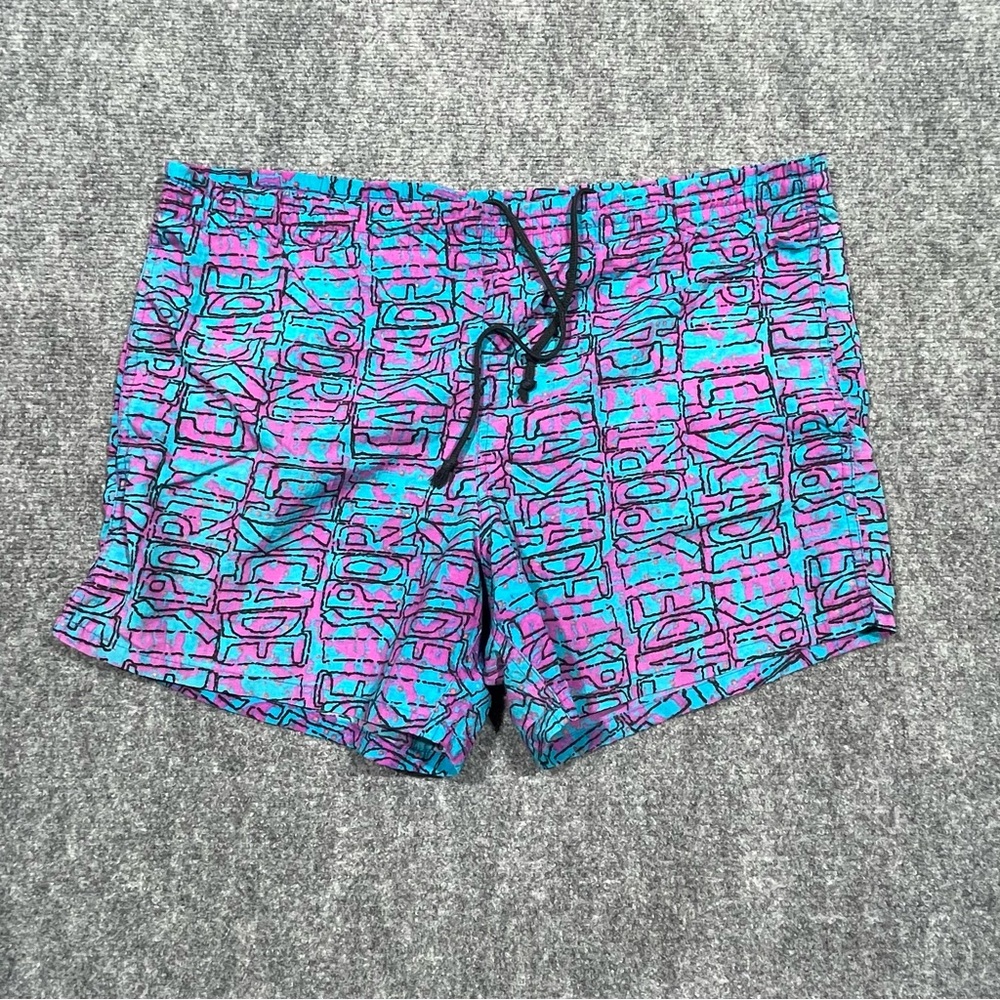 Vintage Blue and Purple Swim Trunks